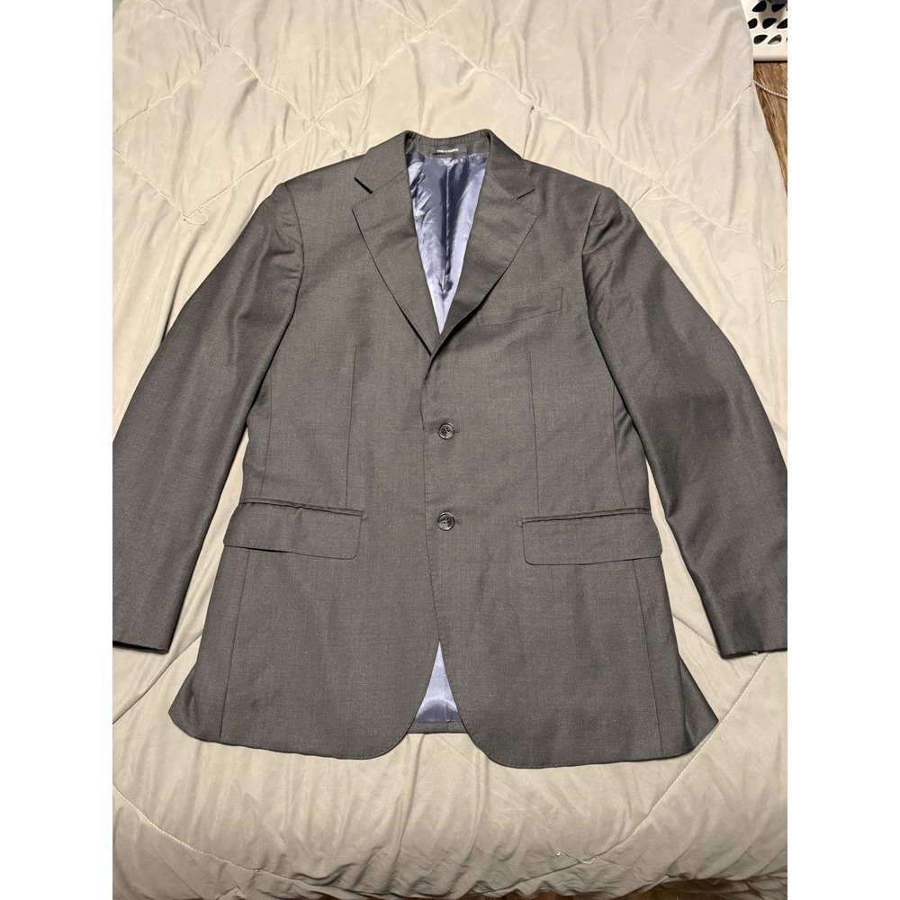 Suitsupply Napoli Vitale Barberis Canonico  Blazer Navy Blue Size 38R Damaged